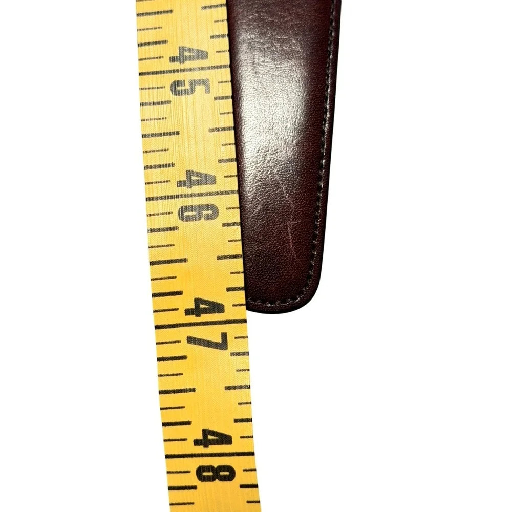 Trafalgar Mens Dress Belt Size 40 Mahogany Brown Cortina Leather Hand Polished